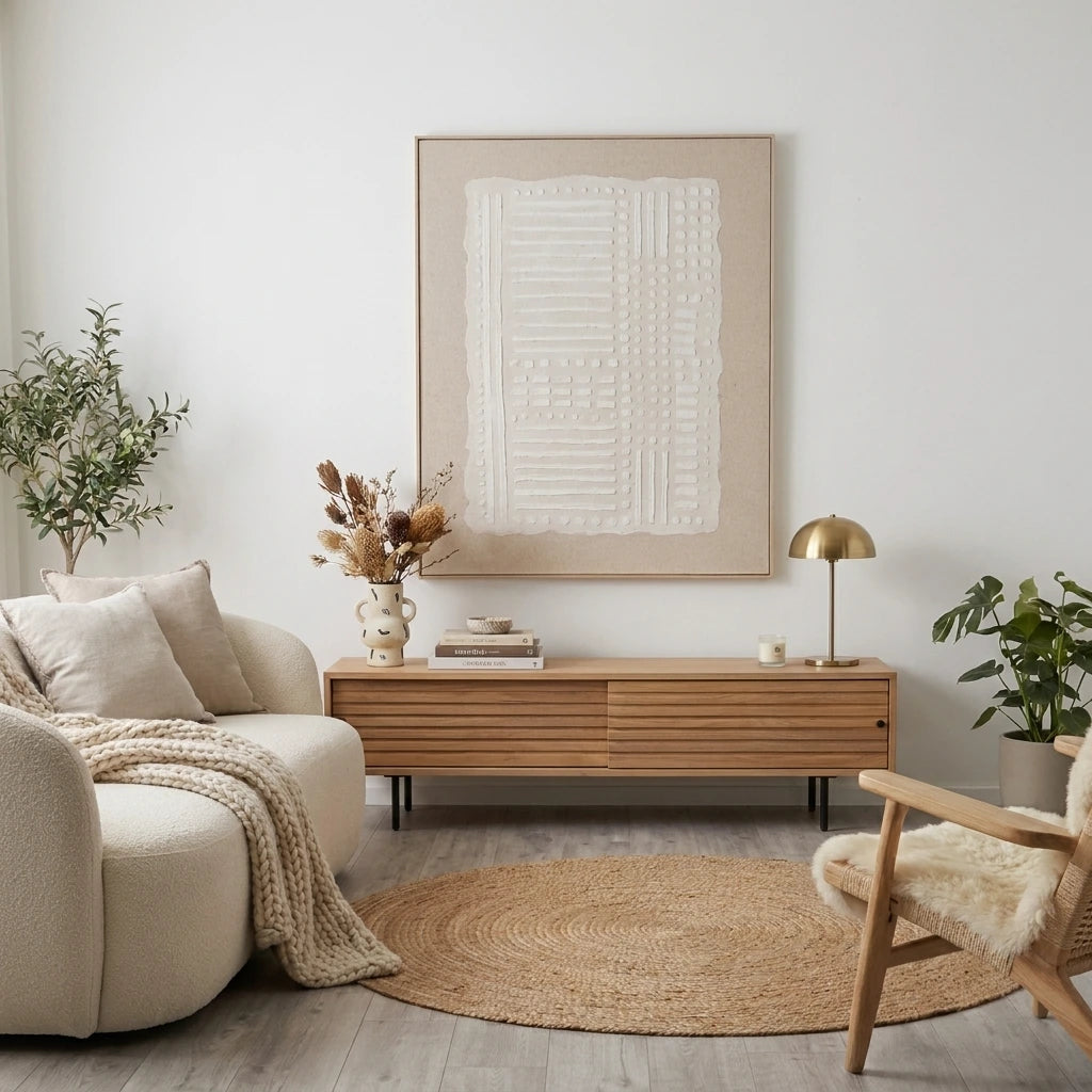 INDEX I Textured Abstract Canvas Wall Art 90 x 120cm