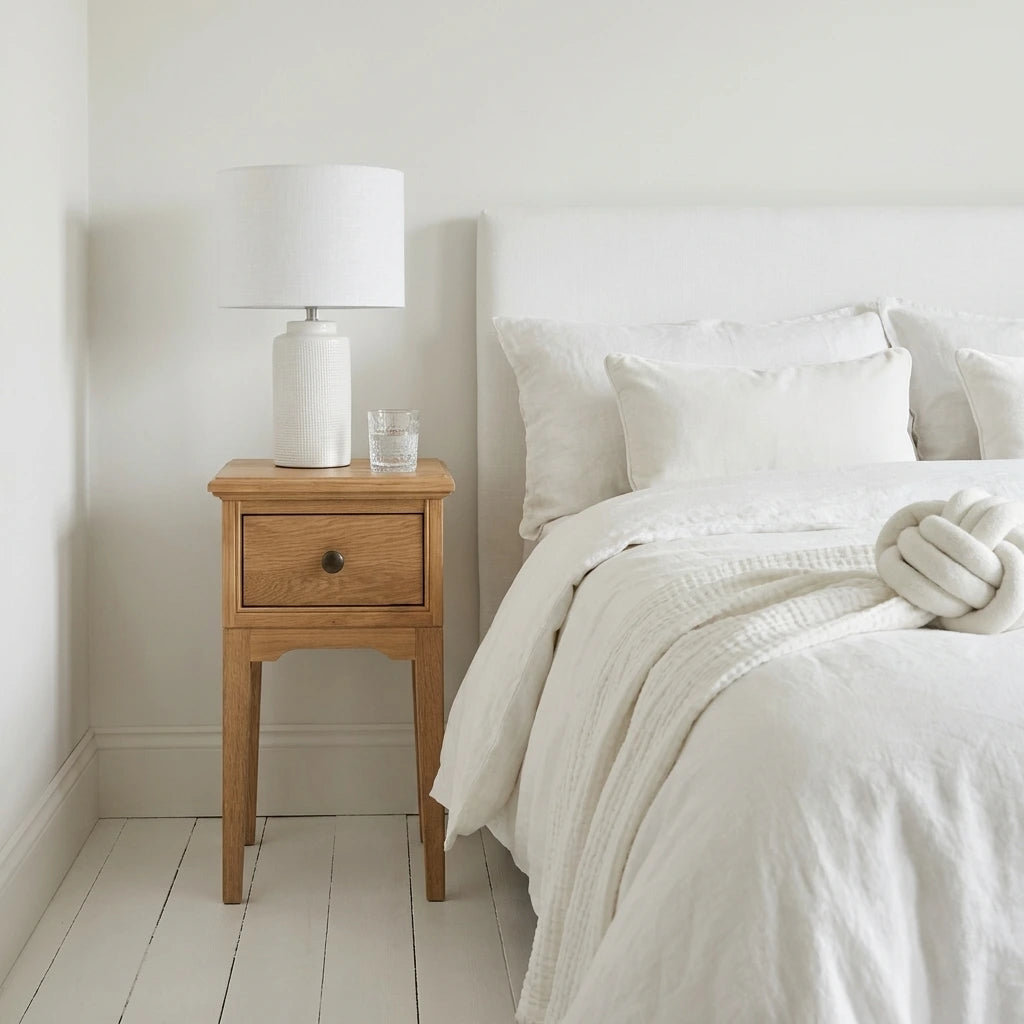 MALVERN Compact Oak Bedside Table