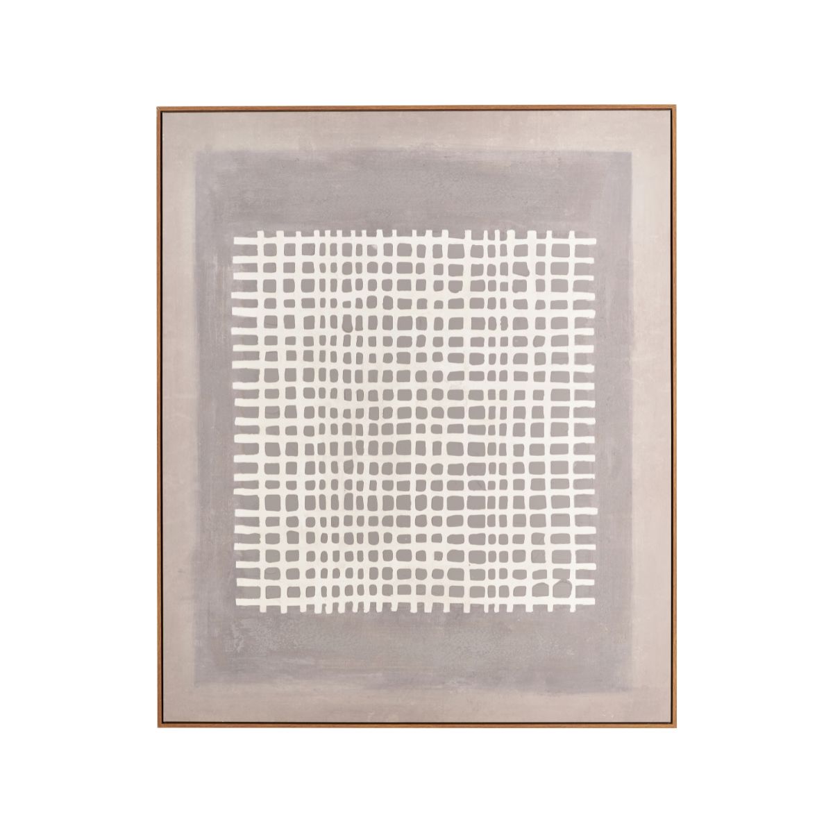 Mercer Grid Canvas – Large Neutral Abstract Wall Art