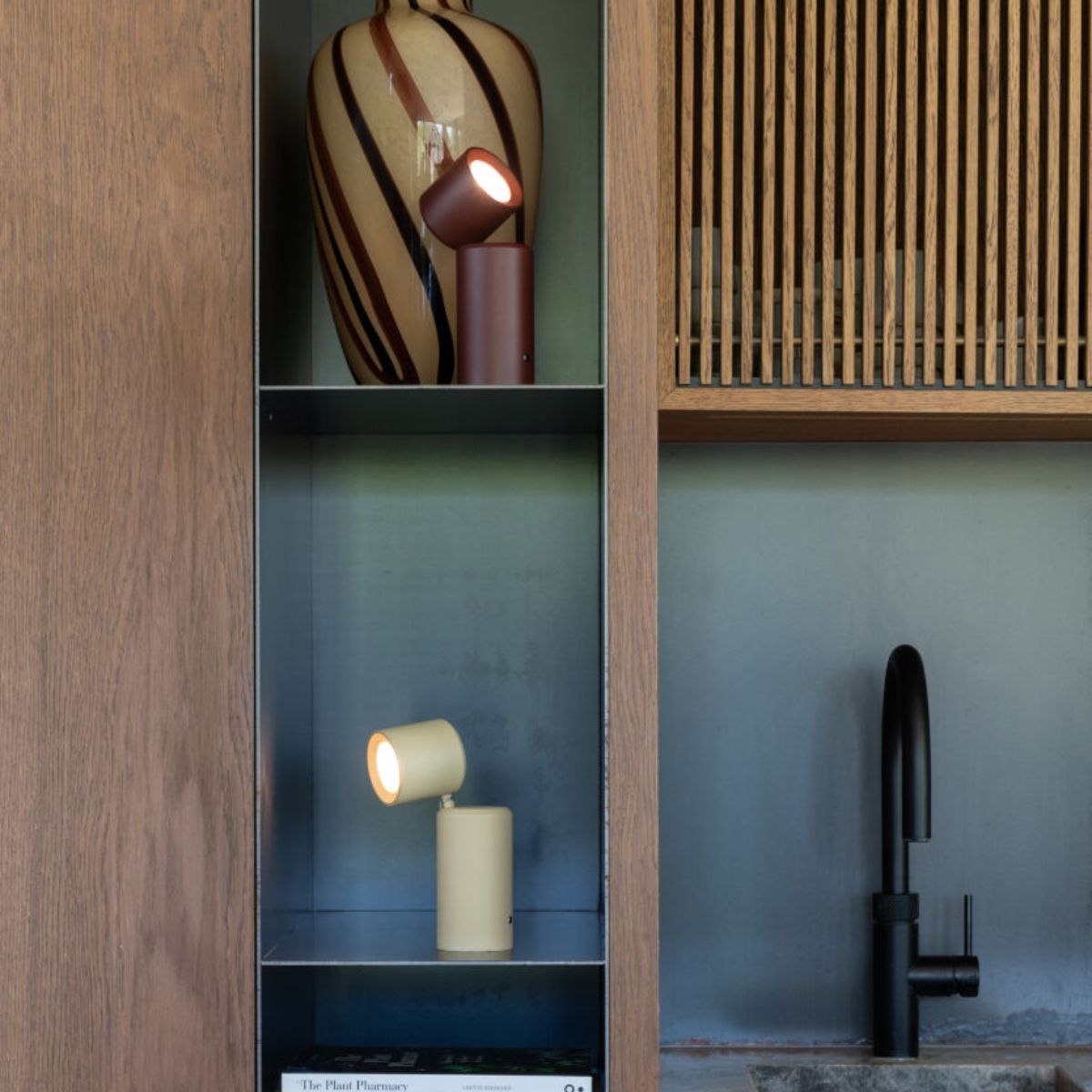 Milan Rechargeable Table & Wall Lamp - Sand | Cordless LED Bedside Lamp