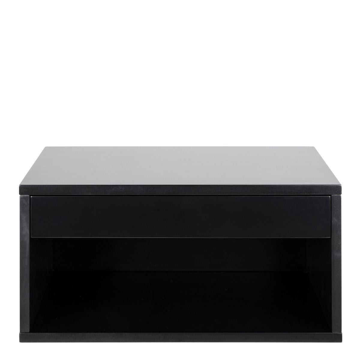 NERO Wall-Mounted Bedside Table in Black | malletandplane.com