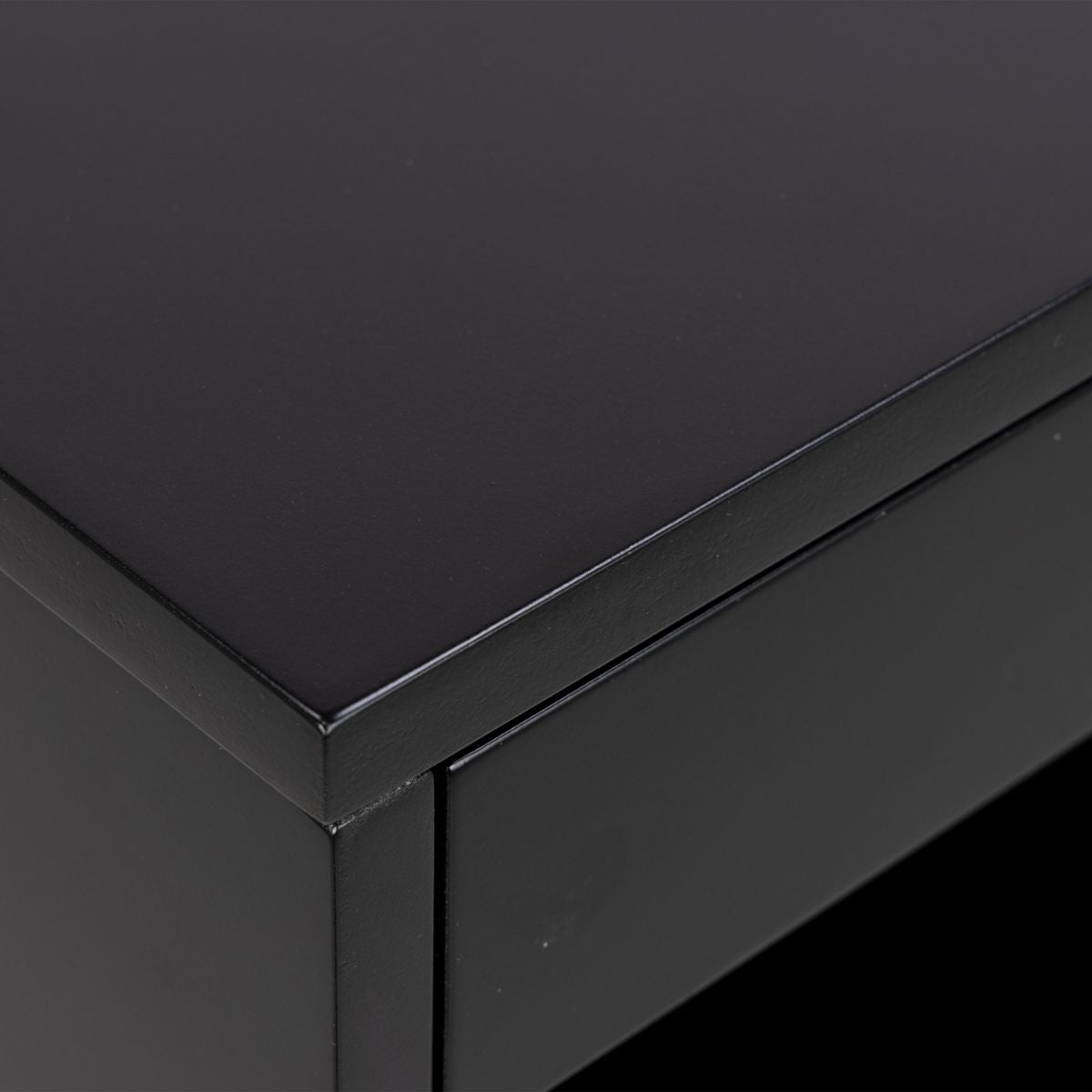 NERO Wall-Mounted Bedside Table in Black | malletandplane.com