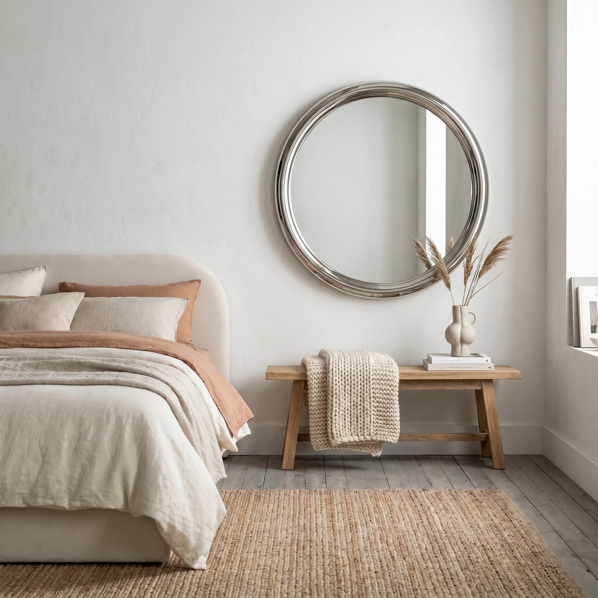 ORBIT Round Wall Mirror – Chrome Frame Modern Design