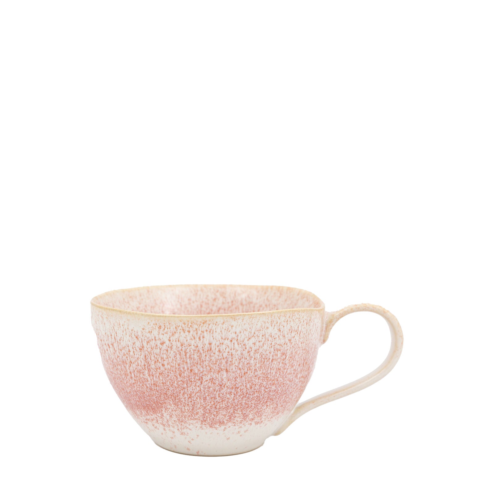 Reactive pink glaze set of 4 ceramic coffee mugs | malletandplane.com