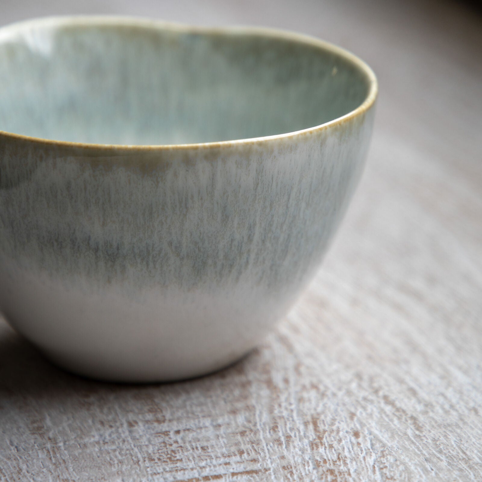 Reactive set of 4 duck egg blue ceramic mugs | malletandplane.com