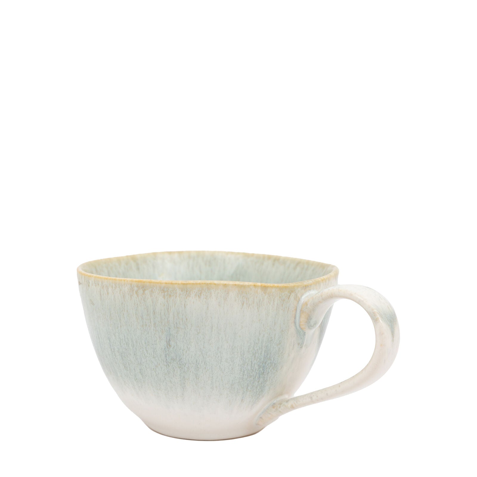 Reactive set of 4 duck egg blue ceramic mugs | malletandplane.com