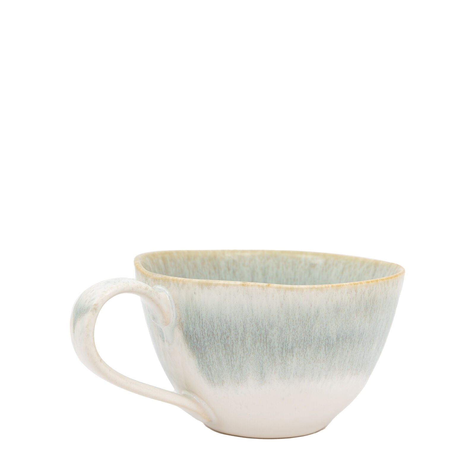 Reactive set of 4 duck egg blue ceramic mugs | malletandplane.com