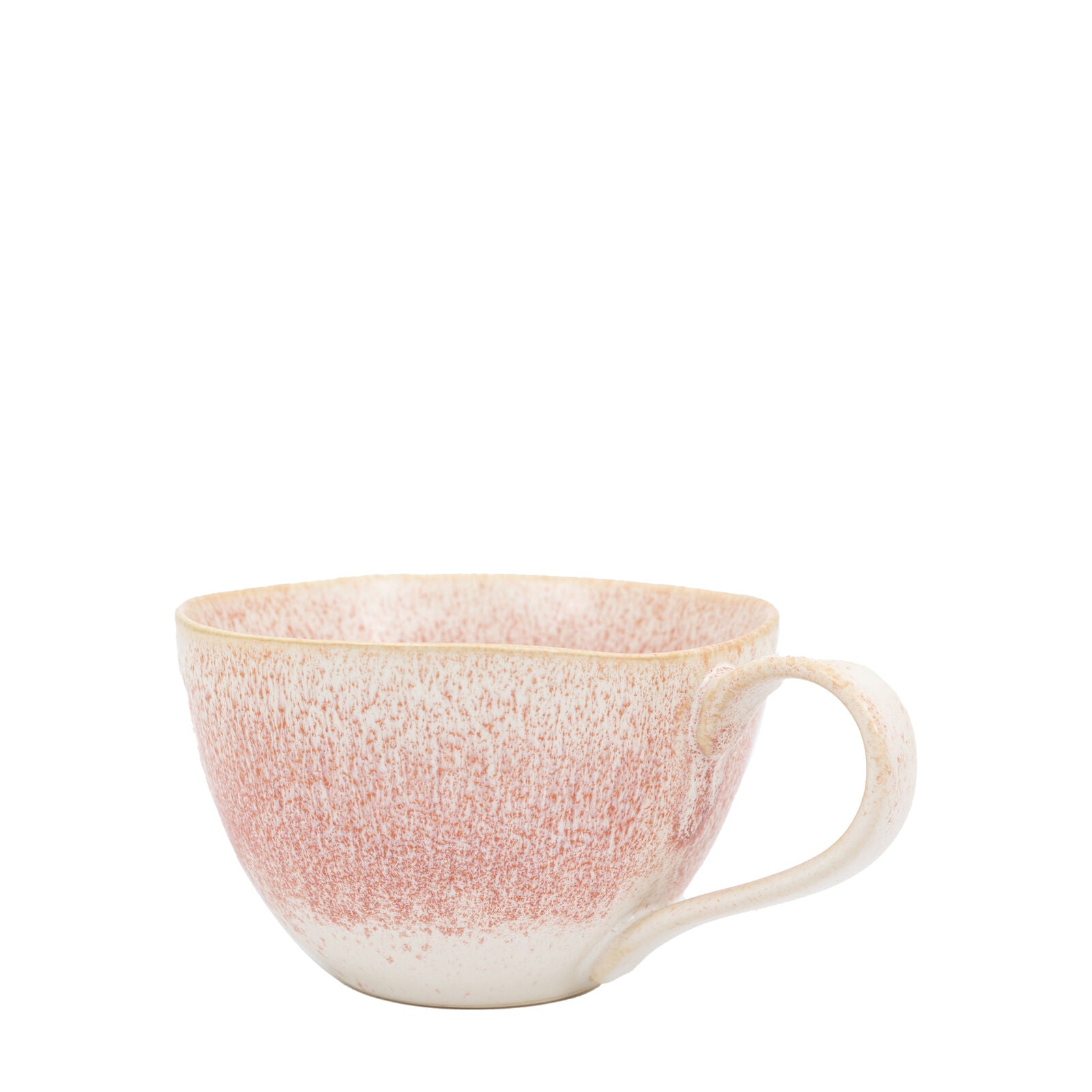 Reactive pink glaze set of 4 ceramic coffee mugs | malletandplane.com