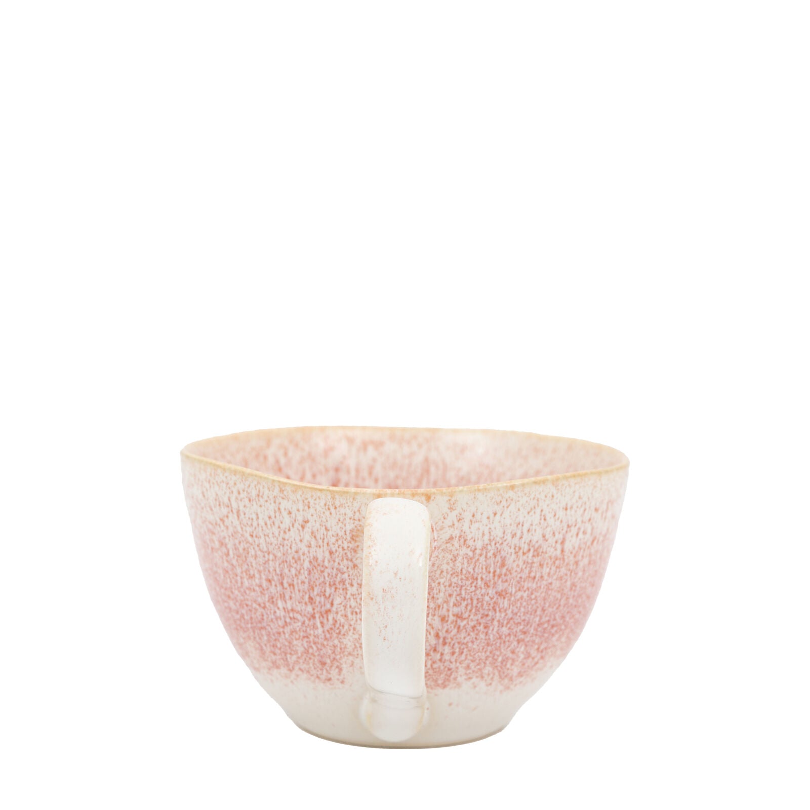 Reactive pink glaze set of 4 ceramic coffee mugs | malletandplane.com