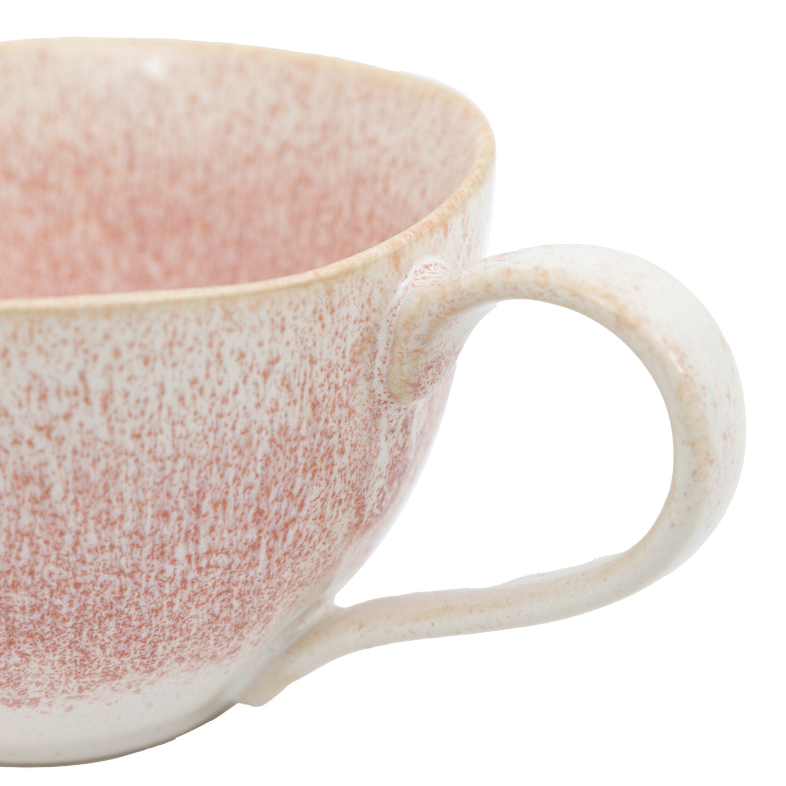 Reactive pink glaze set of 4 ceramic coffee mugs | malletandplane.com