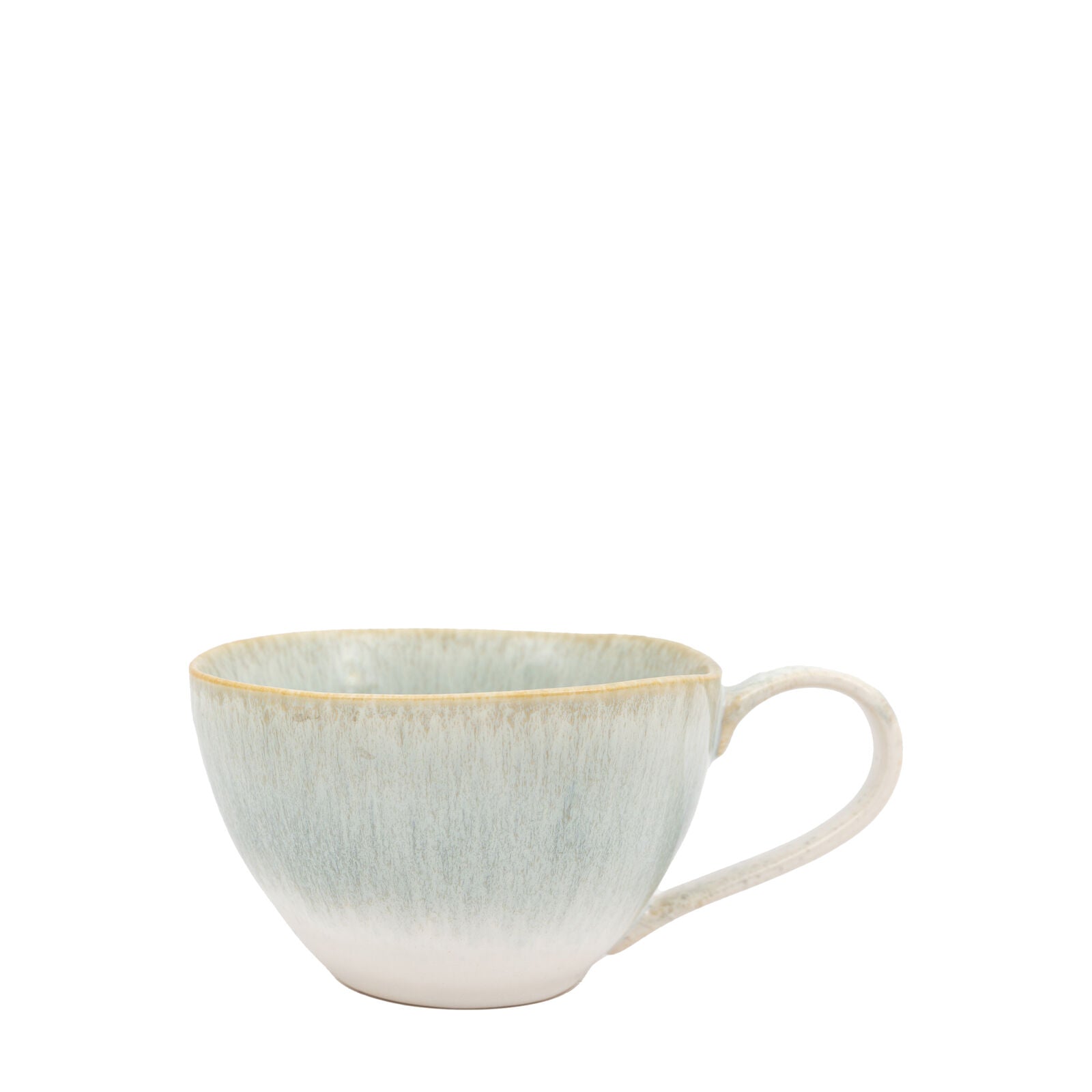 Reactive set of 4 duck egg blue ceramic mugs | malletandplane.com