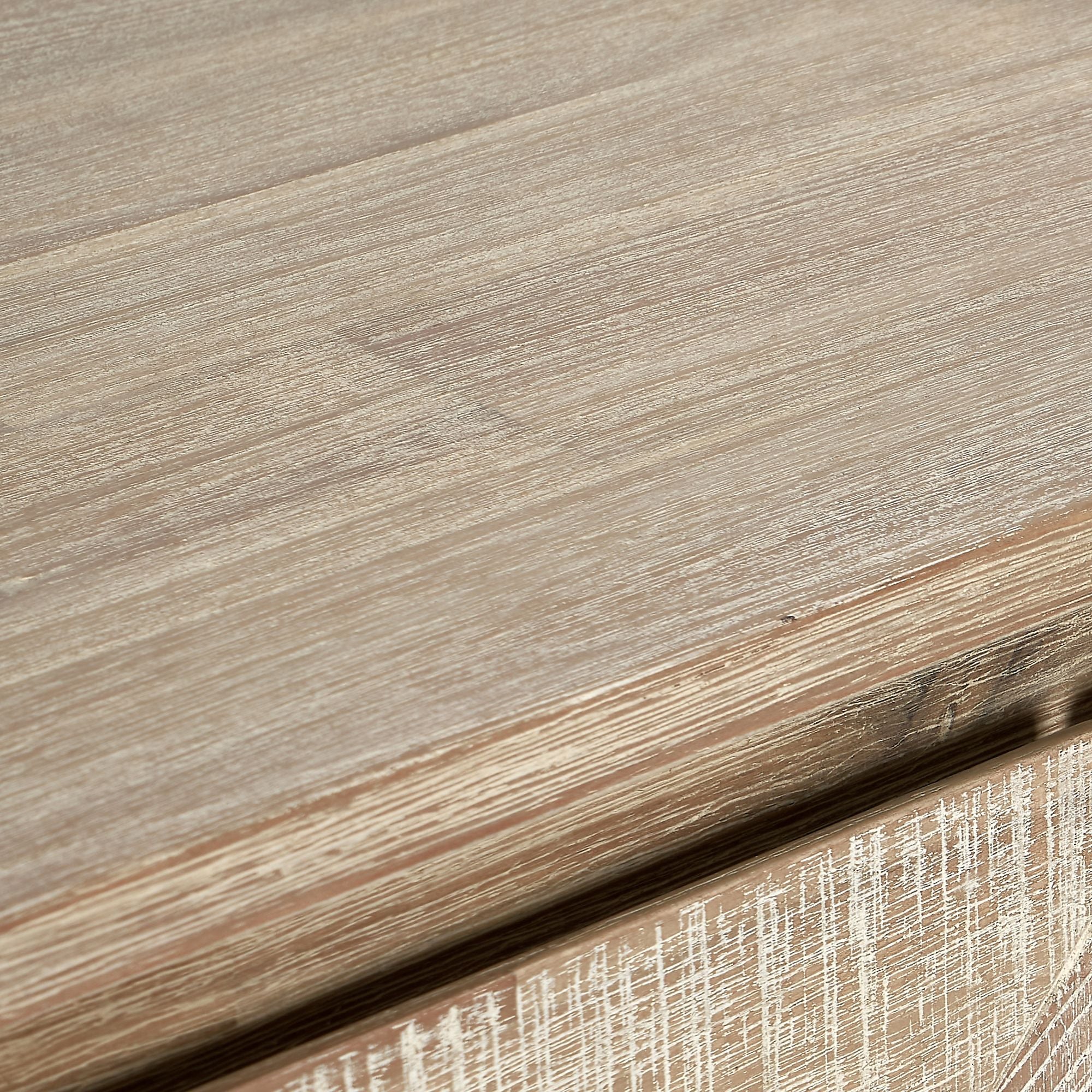 TORVIK Sand Washed Acacia Wood 3 Door Sideboard | malletandplane.com