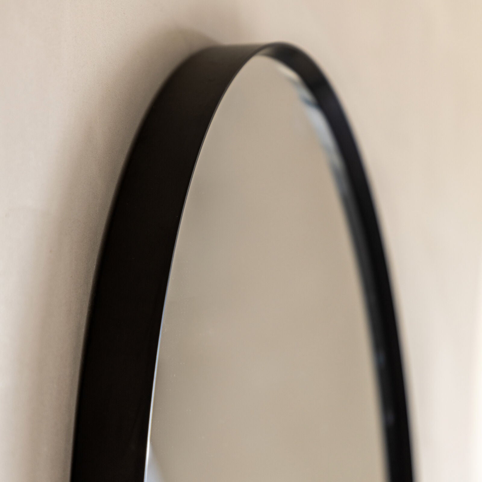 LOMA Large Black Frame Pebble Mirror | malletandplane.com