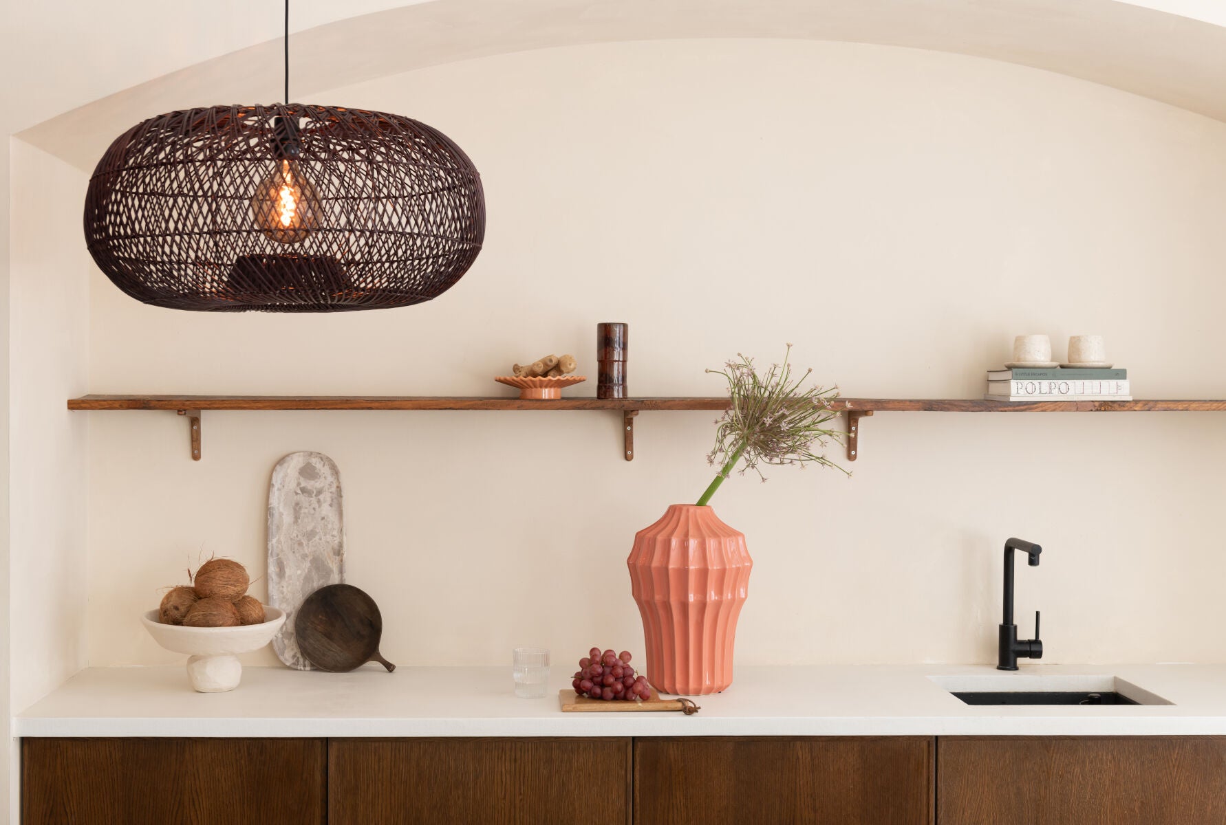 ARIZONA Large Burgundy Hanging Lamp | malletandplane.com