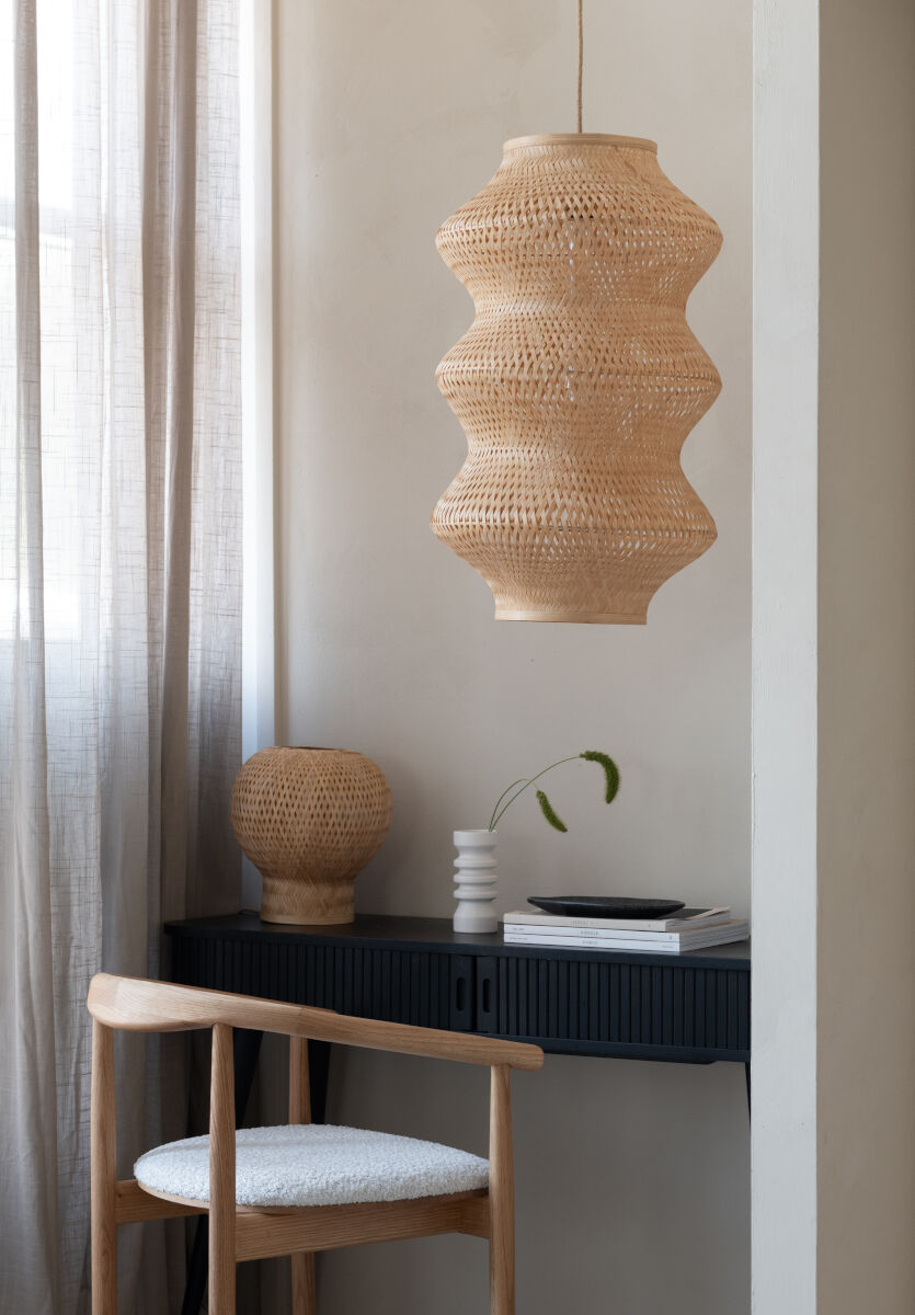 Barbados XL Pendant Light handmade from bamboo | malletandplane.com