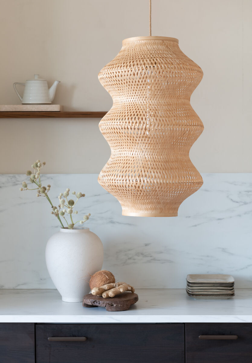 Barbados XL Pendant Light handmade from bamboo | malletandplane.com