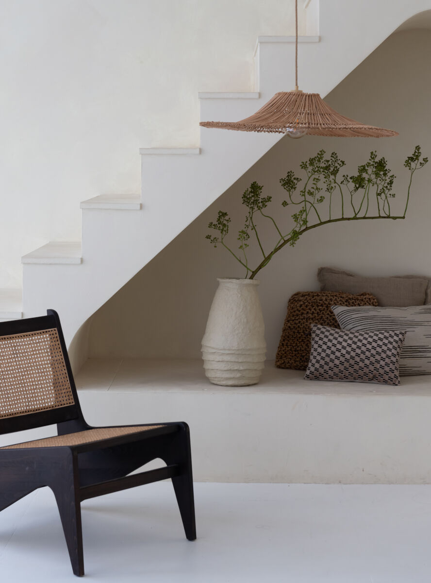 Cancun handwoven natural rattan pendant light | malletandplane.com