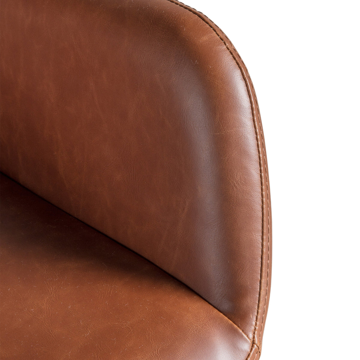 FARADAY brown swivel desk chair with arms and castor base