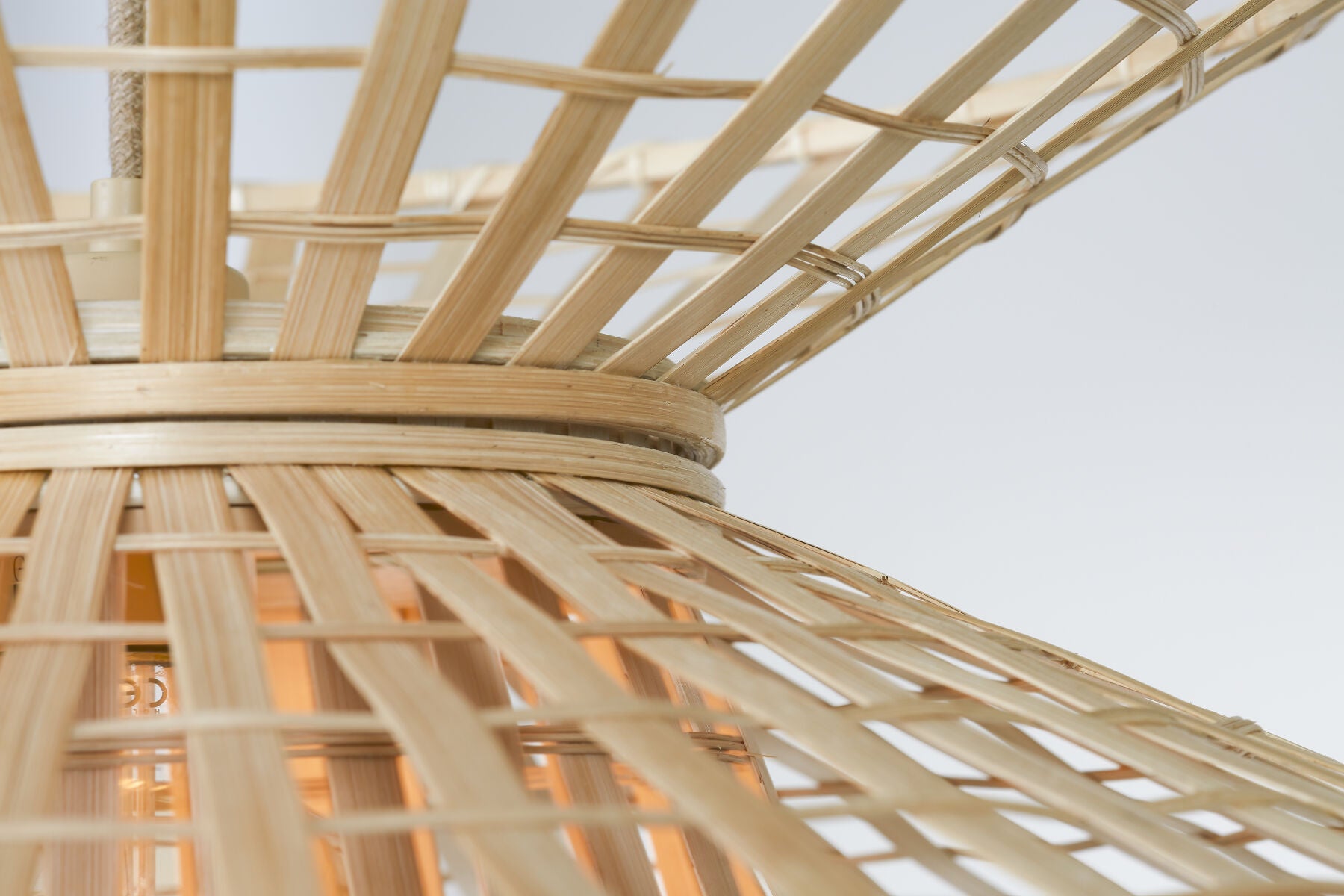 Machu Picchu handwoven bamboo pendant light | malletandplane.com