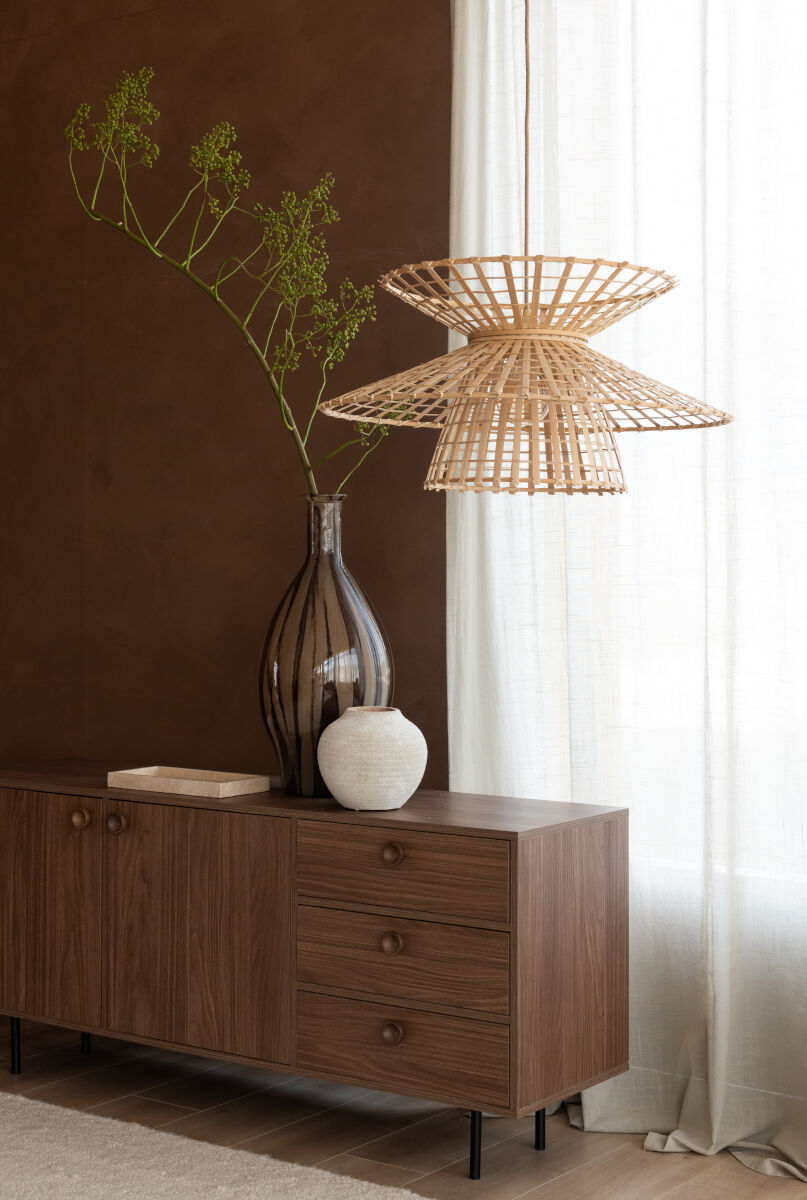Machu Picchu handwoven bamboo pendant light | malletandplane.com