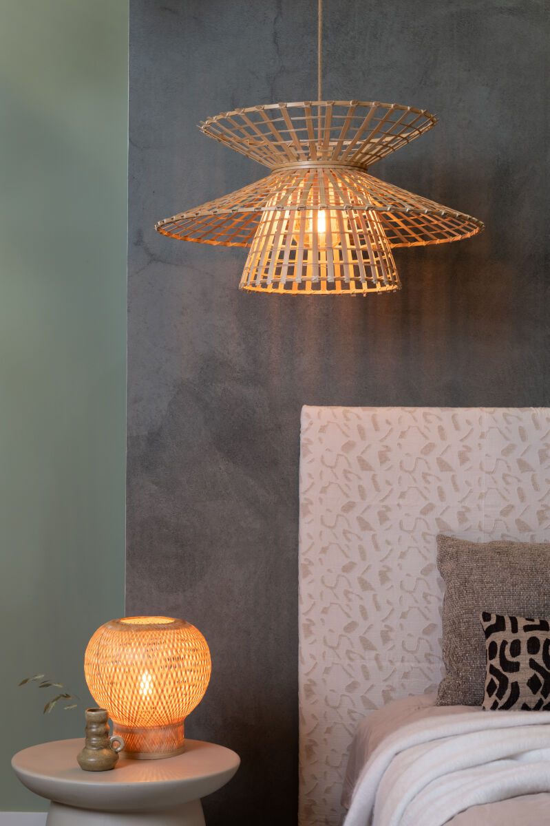 Machu Picchu handwoven bamboo pendant light | malletandplane.com
