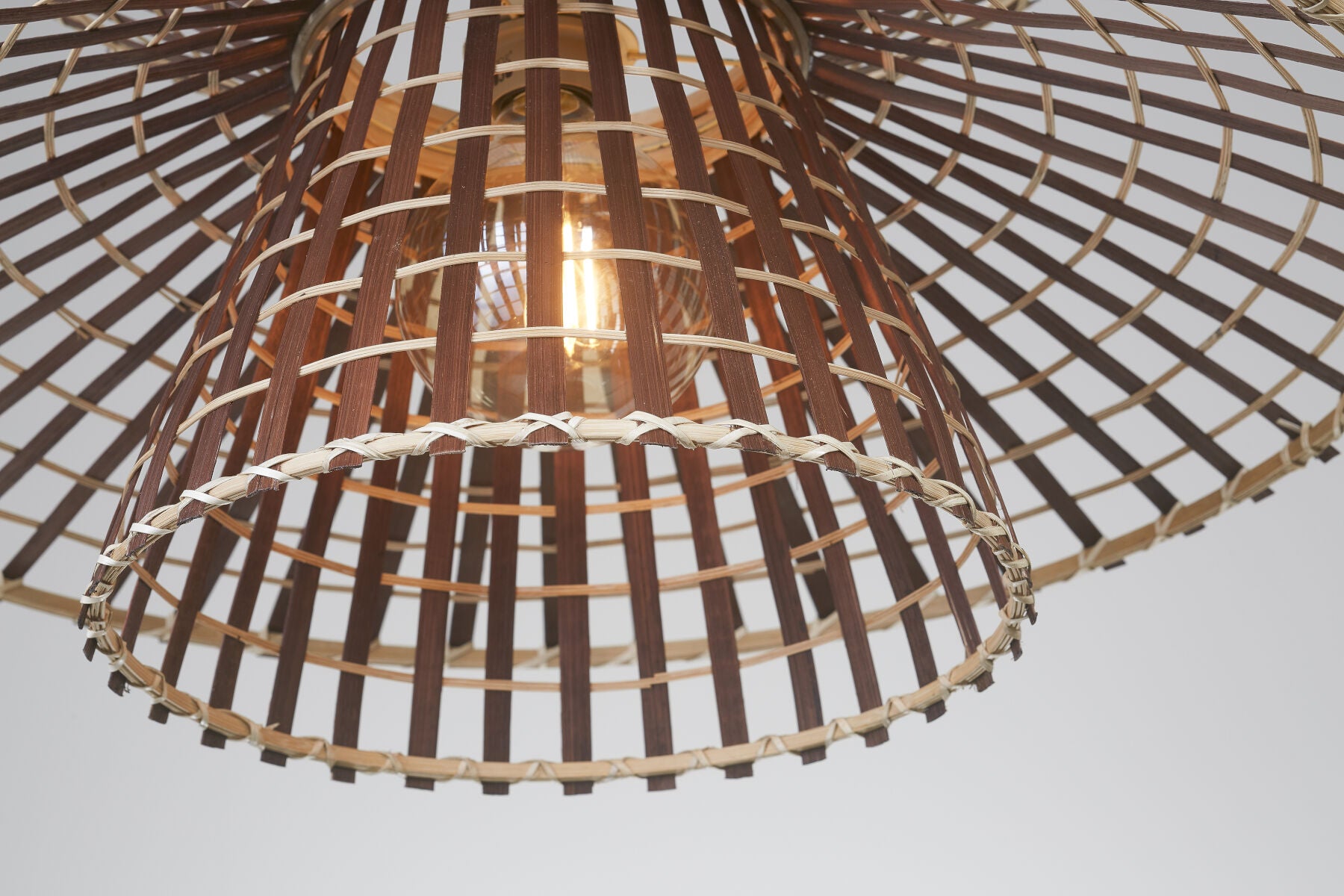 Machu Picchu natural / brown handmade bamboo pendant light | malletandplane.com