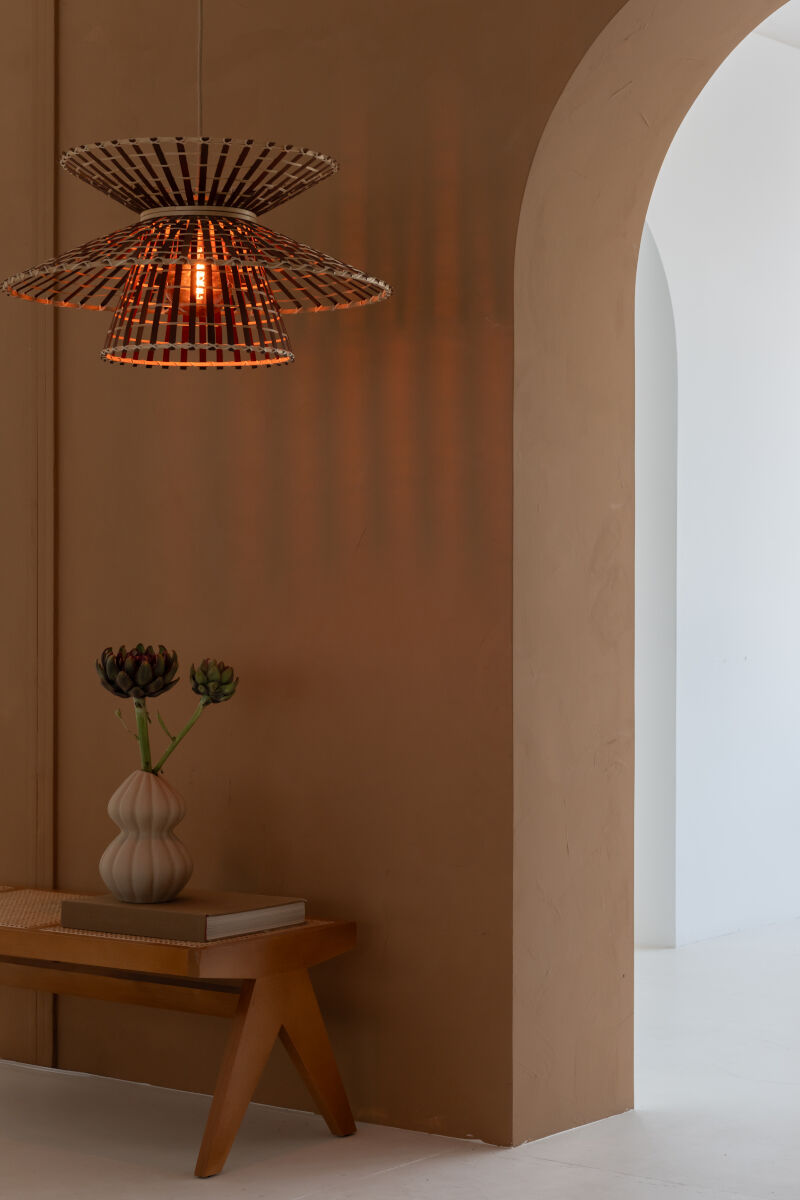 Machu Picchu natural / brown handmade bamboo pendant light | malletandplane.com