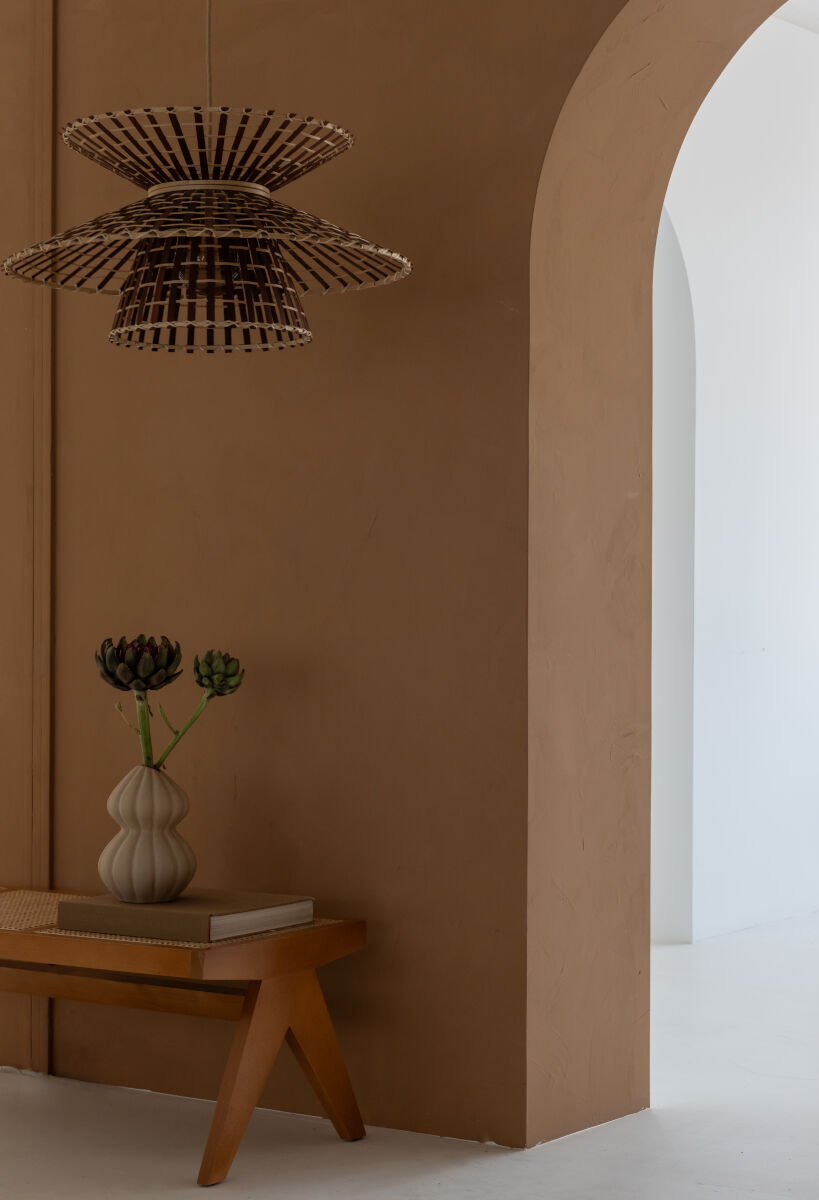 Machu Picchu natural / brown handmade bamboo pendant light | malletandplane.com
