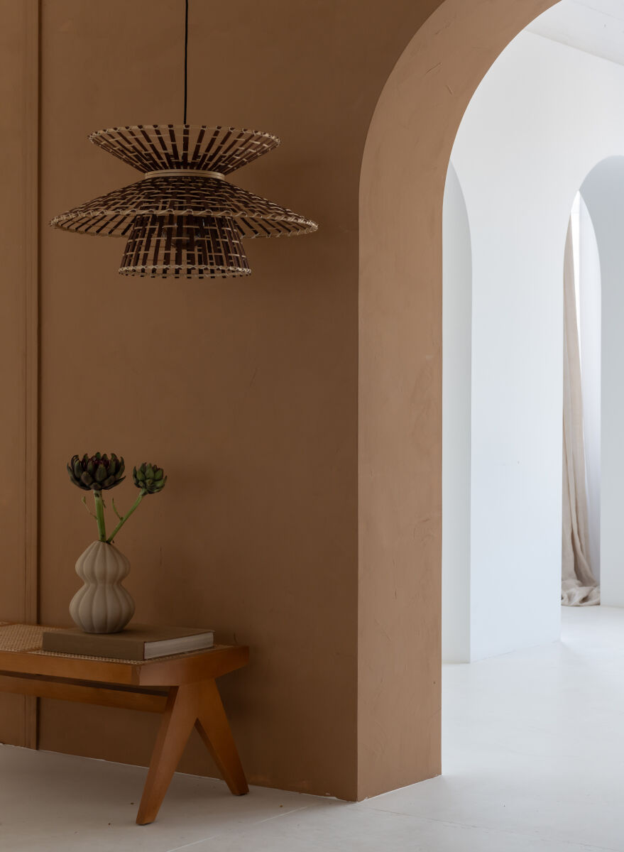 Machu Picchu natural / brown handmade bamboo pendant light | malletandplane.com