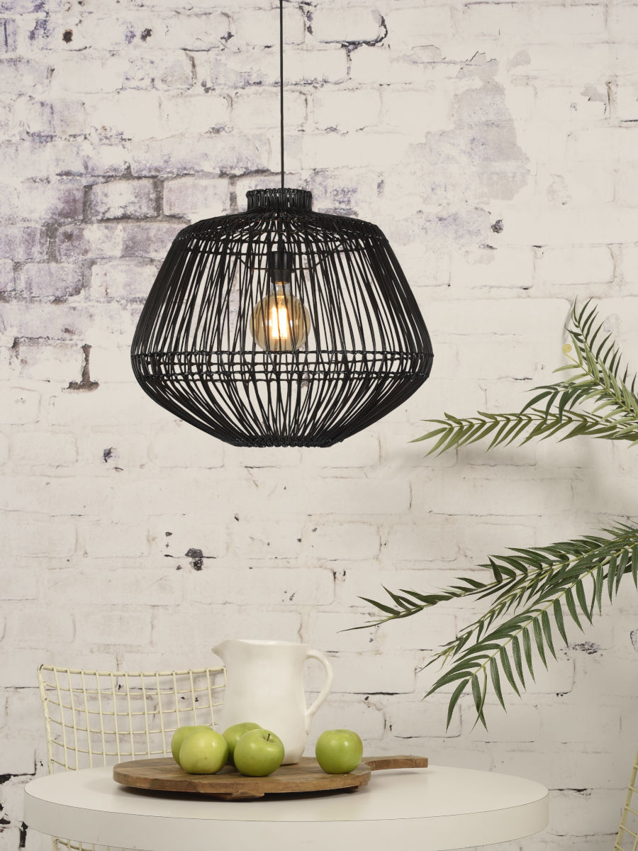 Madagascar hand woven black rattan pendant light | malletandplane.com