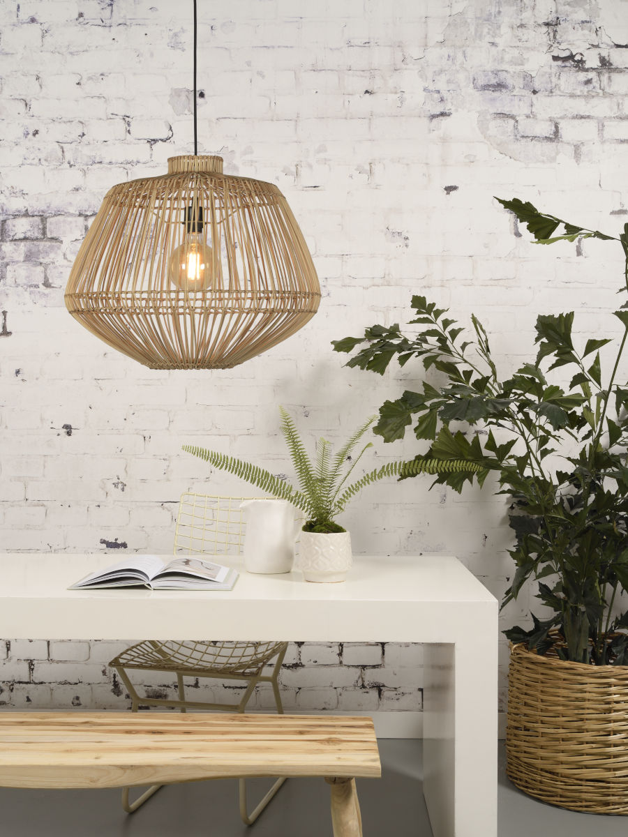 Madagascar hand woven rattan pendant light | malletandplane.com