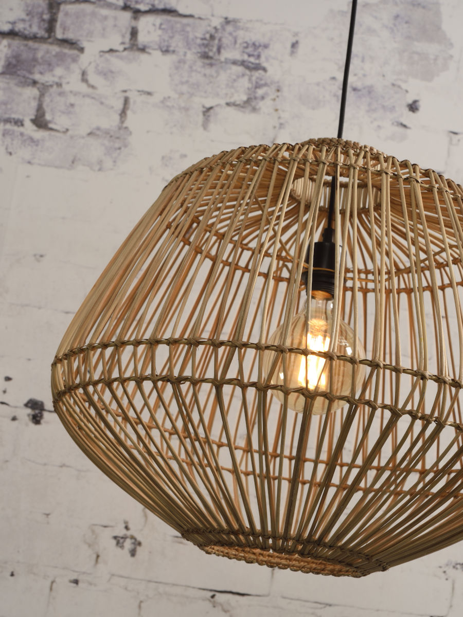 Madagascar hand woven rattan pendant light | malletandplane.com