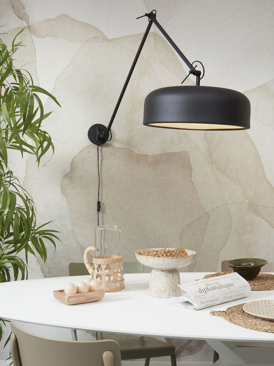 Marseille adjustable wall light in black | malletandplane.com