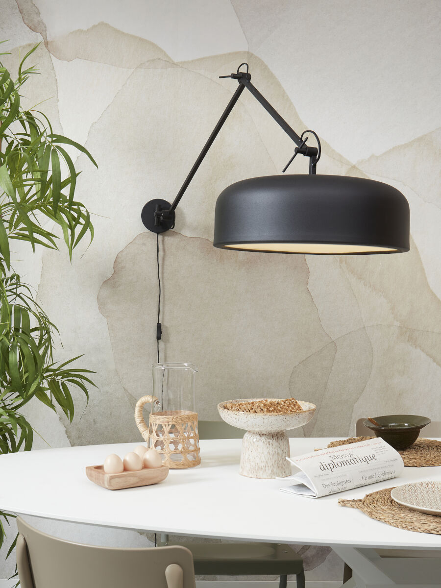 Marseille adjustable wall light in black | malletandplane.com