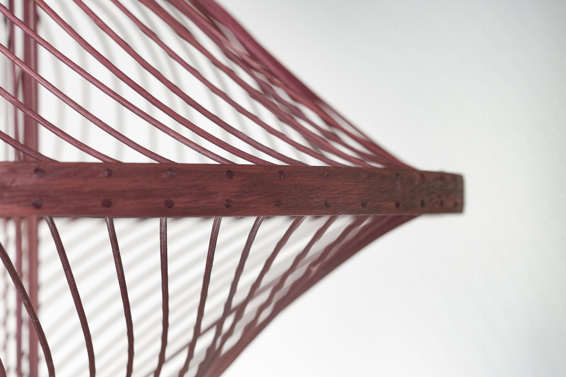 Maui handwoven burgundy bamboo pendant light | malletandplane.com