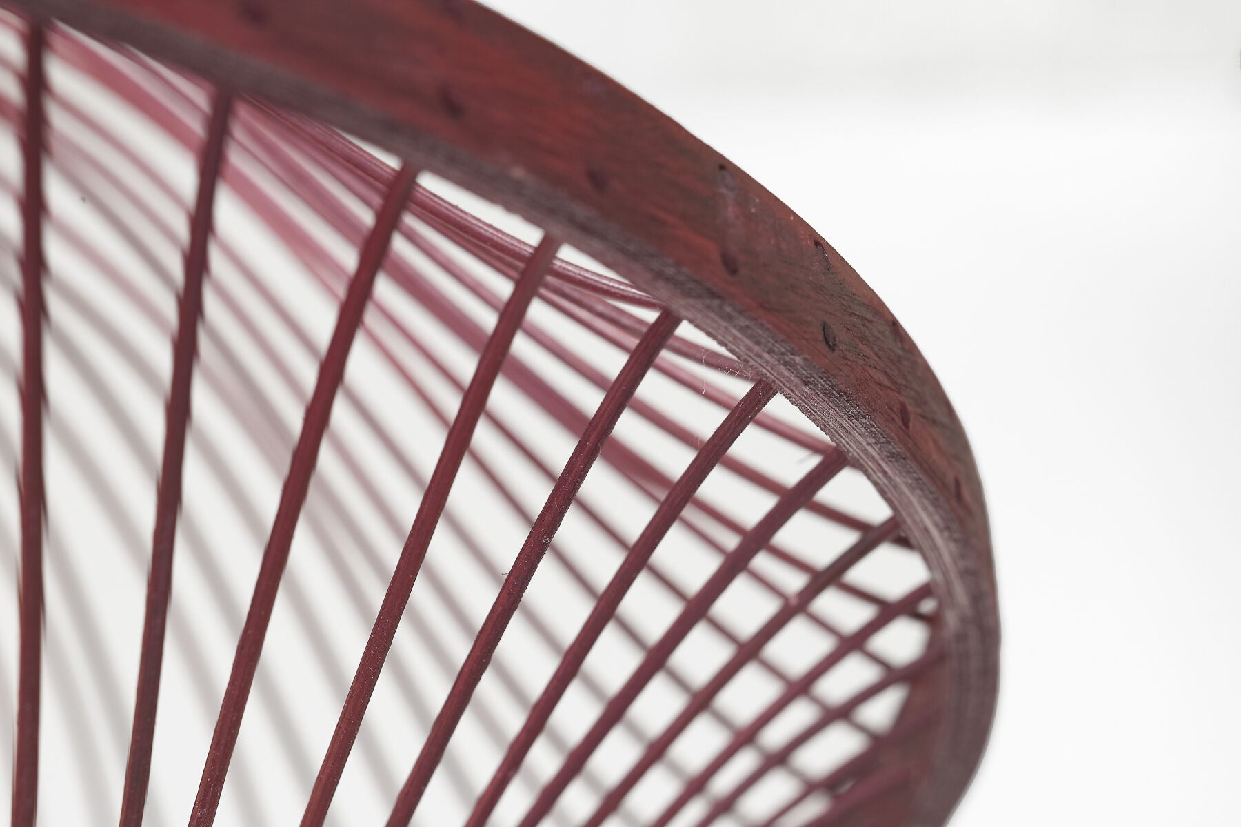 Maui handwoven burgundy bamboo pendant light | malletandplane.com