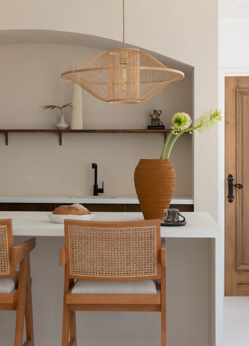 Maui handwoven bamboo pendant light | malletandplane.com