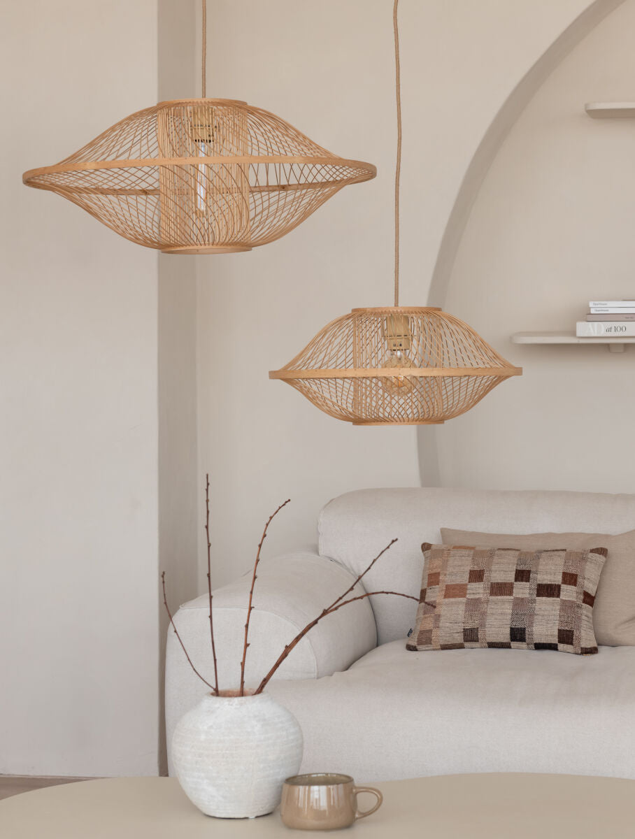Maui handwoven bamboo pendant light | malletandplane.com