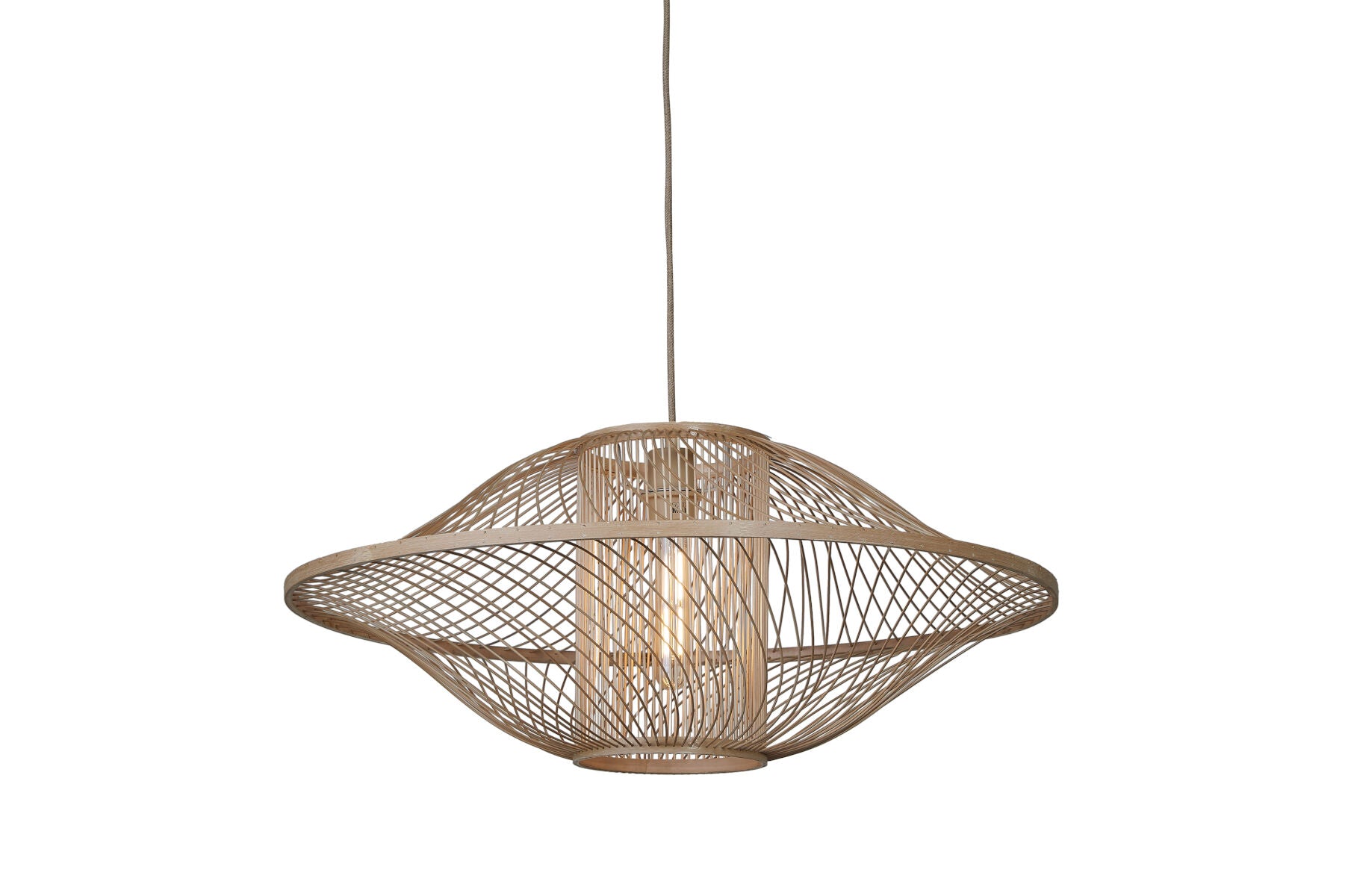 Maui handwoven bamboo pendant light | malletandplane.com