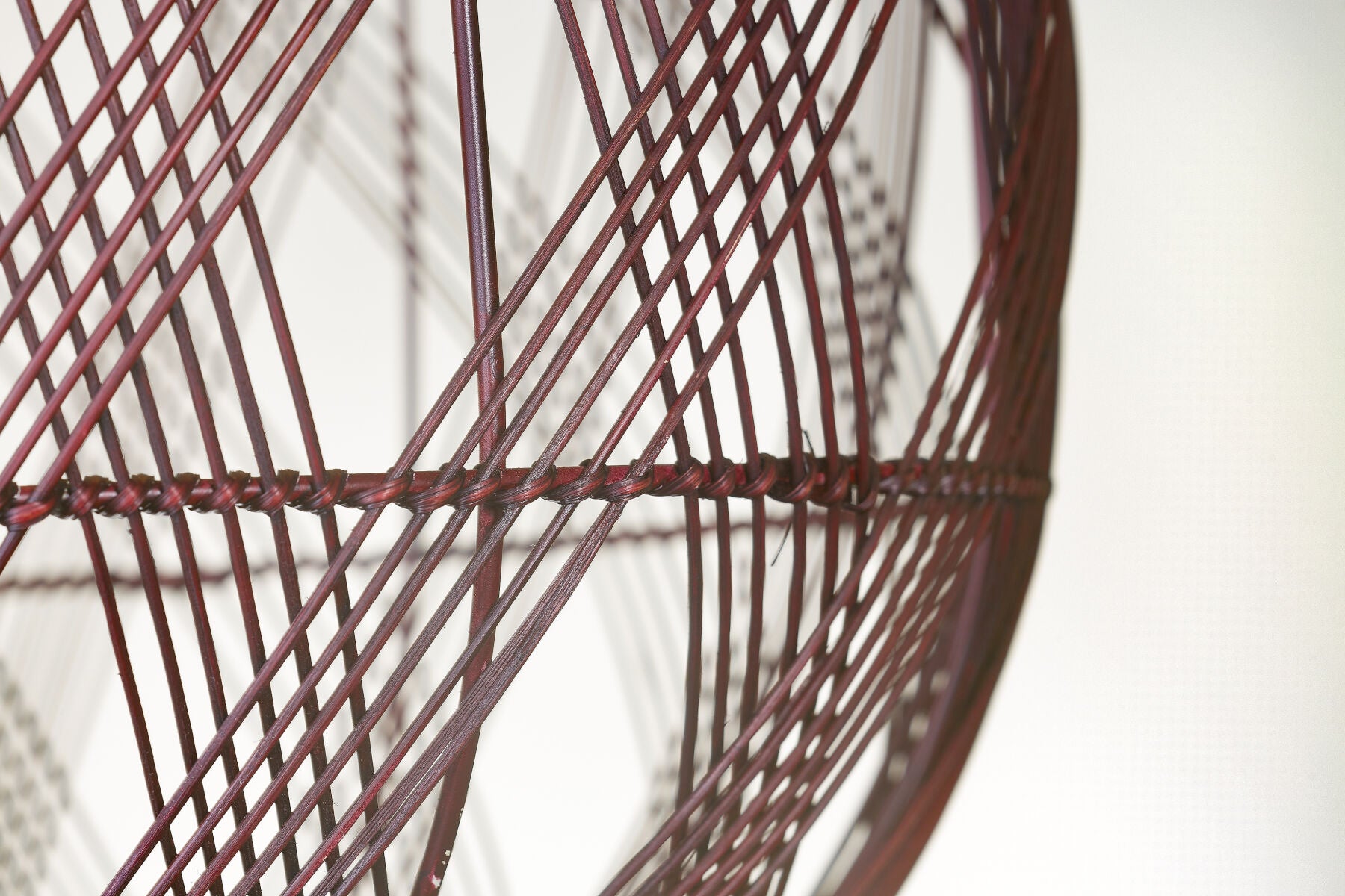 Mendoza handwoven burgundy bamboo bottle shaped pendant light | malletandplane.com