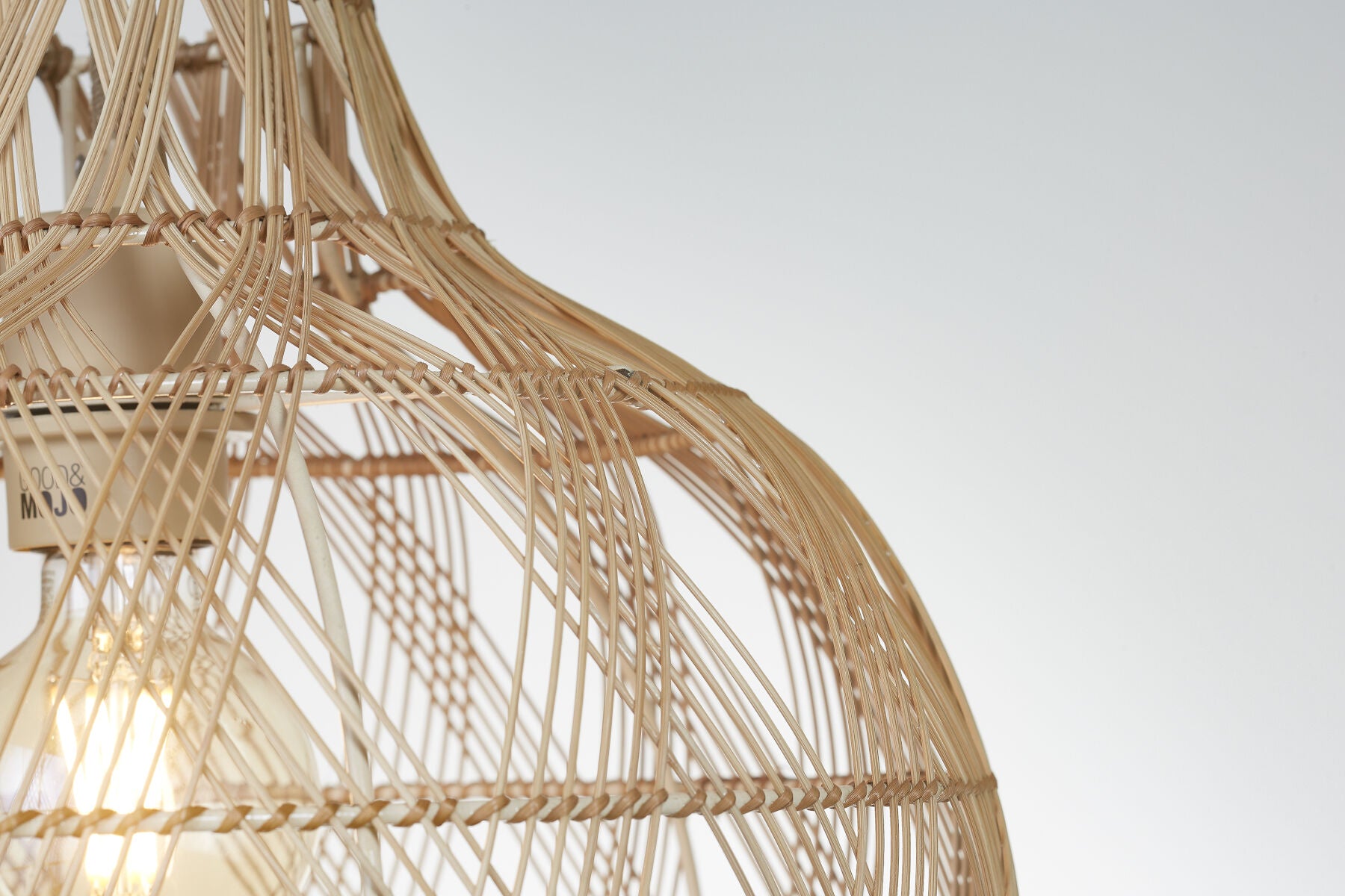 Mendoza handwoven natural bamboo bottle shaped pendant light | malletandplane.com