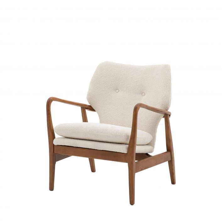 ARNY Cream Mid Century Style Small Armchair | MalletandPlane.com