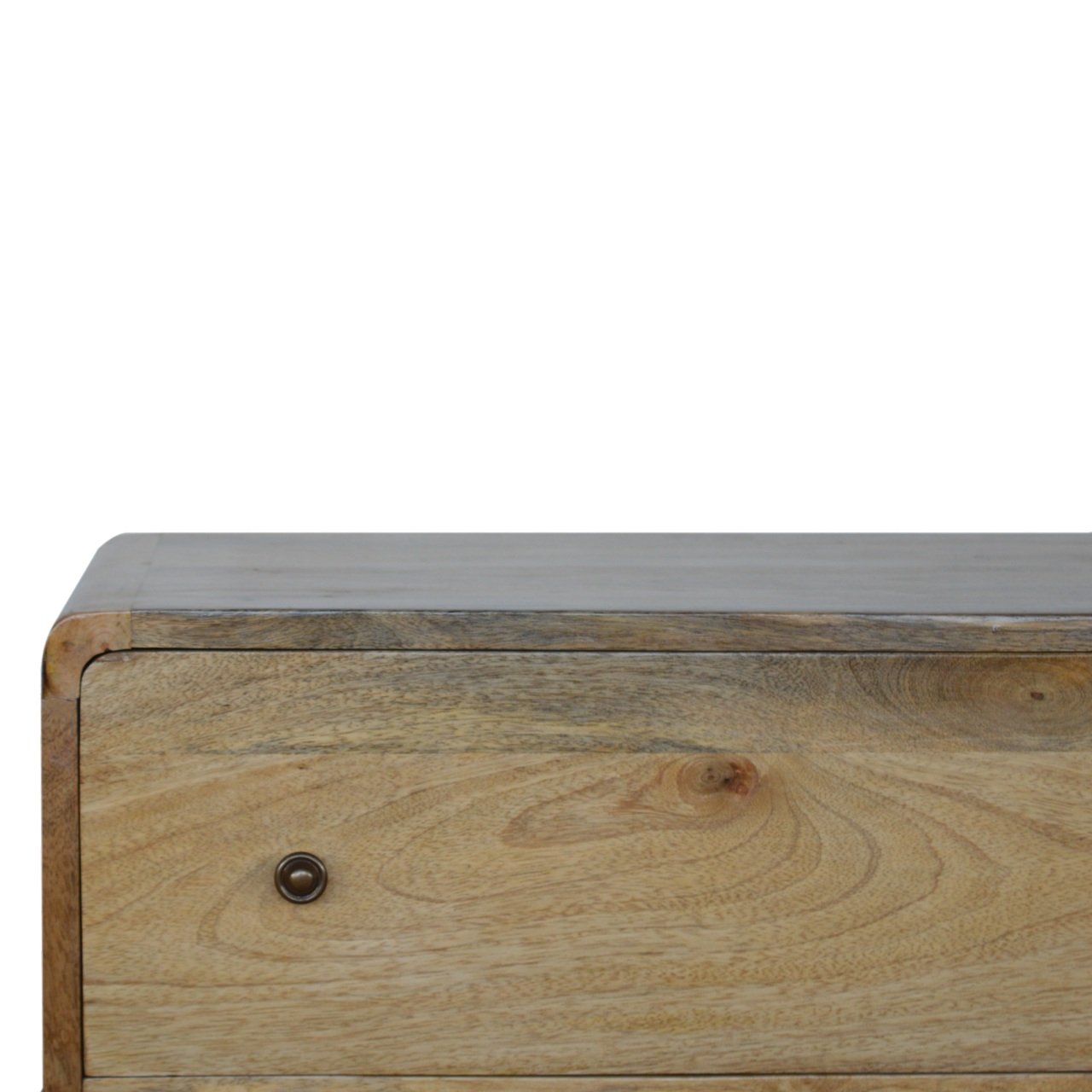 Modal Handmade solid wood chest of 3 drawers in an oak-ish natural finish | malletandplane.com