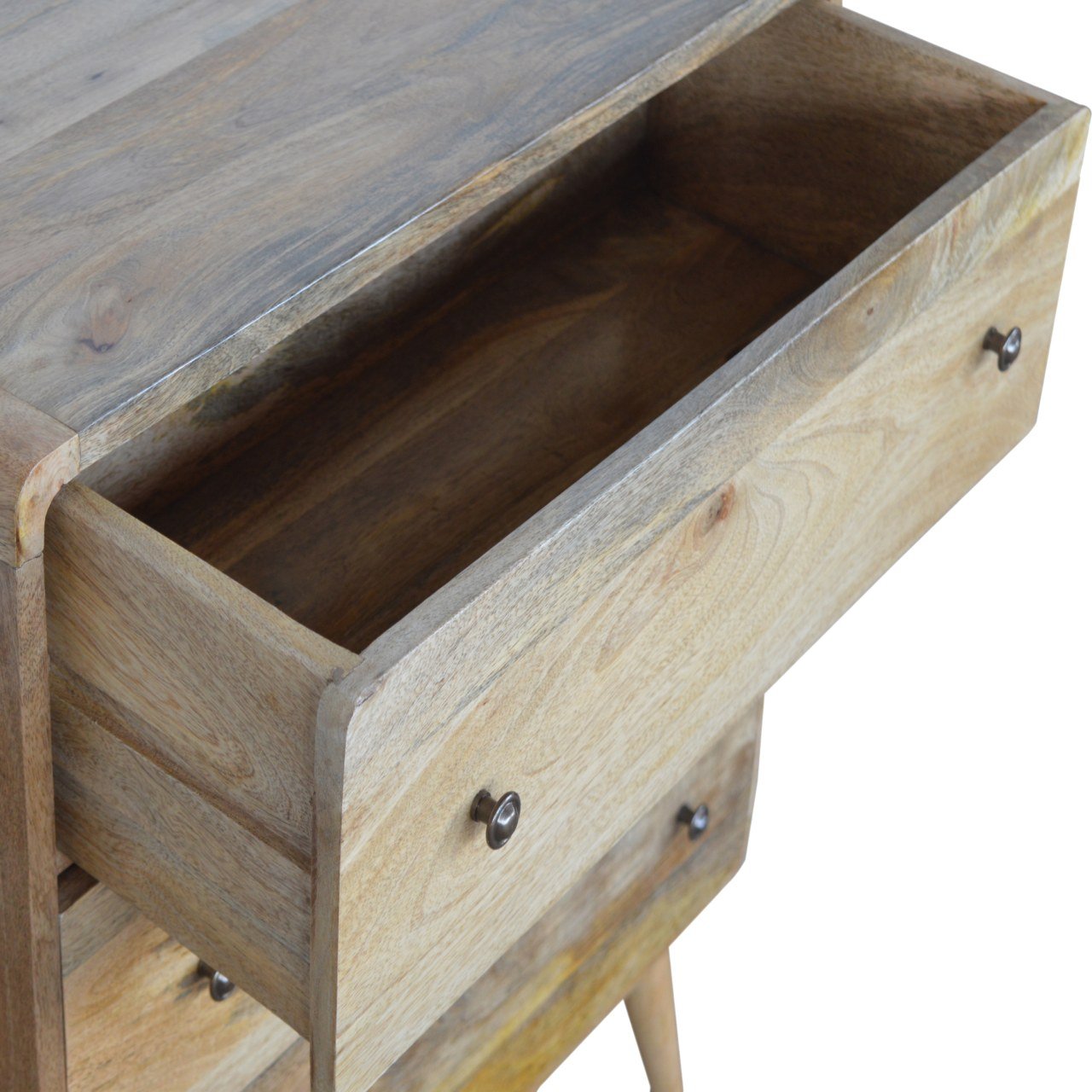 Modal Handmade solid wood chest of 3 drawers in an oak-ish natural finish | malletandplane.com