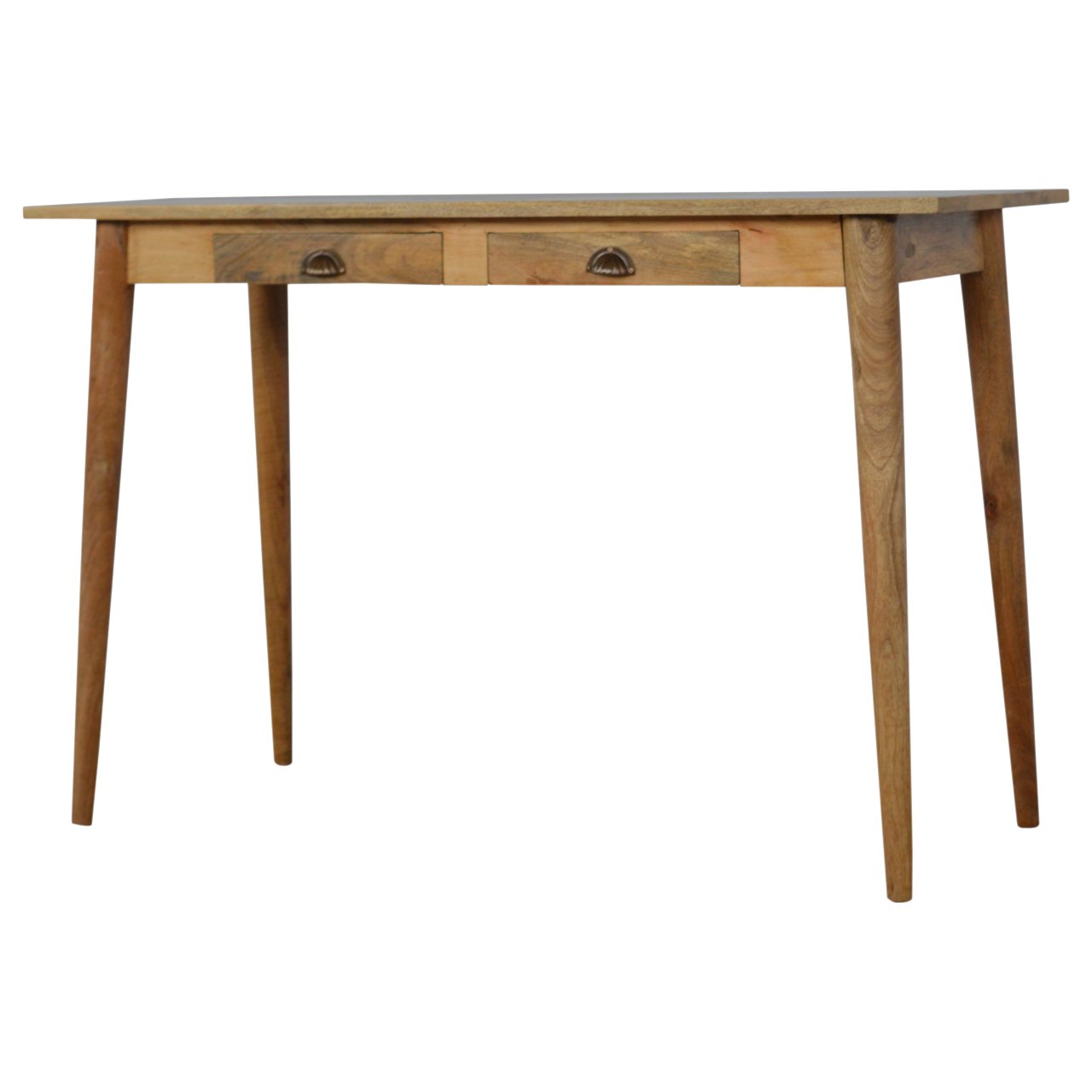 JONAH Handmade Nordic Home Office Desk in Solid Wood with 2 Drawers | malletandplane.com